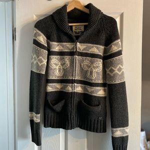 TNA Medium Lambswool Zip Sweater - EUC